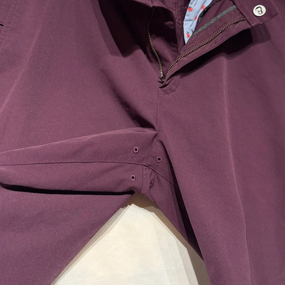 Bonobos Justin Rose Highland Tour Shorts Maroon 10” Golf Shorts Size 36 - Picture 7 of 9